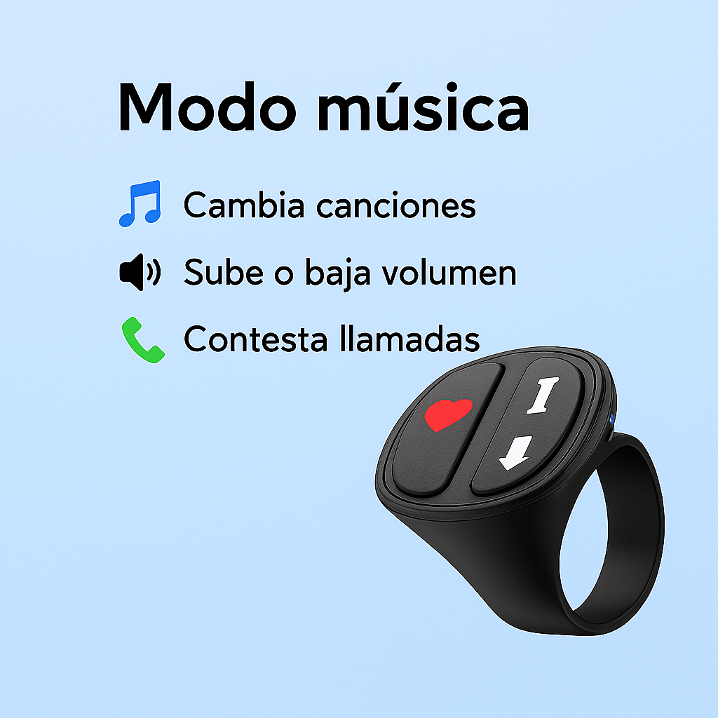 🔥 Anillo Bluetooth para Scrollear TikTok y Controlar tu Celular sin Tocar