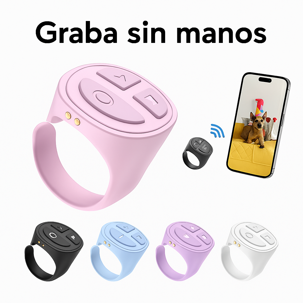 🔥 Anillo Bluetooth para Scrollear TikTok y Controlar tu Celular sin Tocar